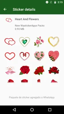 WASticker Love in love android App screenshot 0